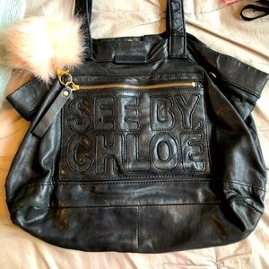 SEE BY CHLOE TOTE l Black Leather